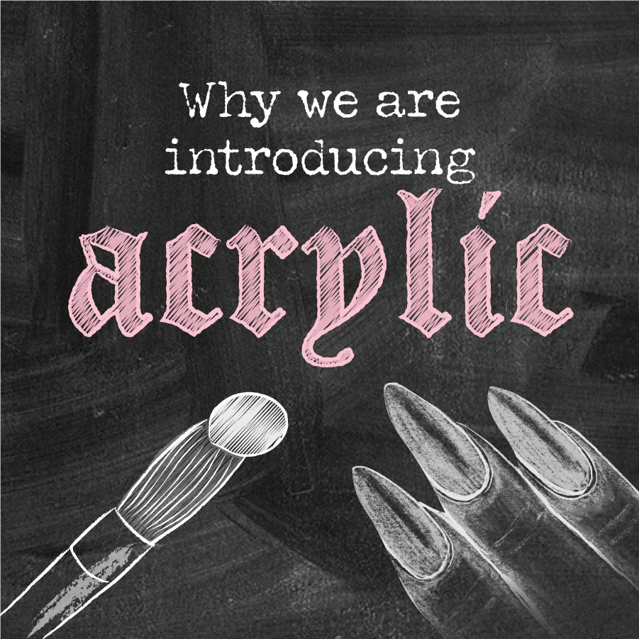 Why We Are Introducing Acrylic...