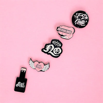 Nail Order Enamel Pin Badge (Multiple Designs)