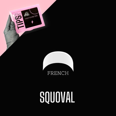 Mini Half Tips - Squoval French