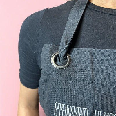 Canvas "Stressed Blessed Nail Obsessed" Apron (2 colours)