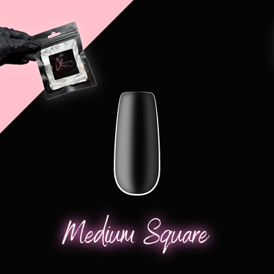 Recharge carrée moyenne transparente de pointes (50)