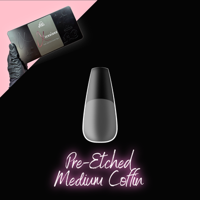 Pre-etched Medium Coffin Box Of Full Cover Tips