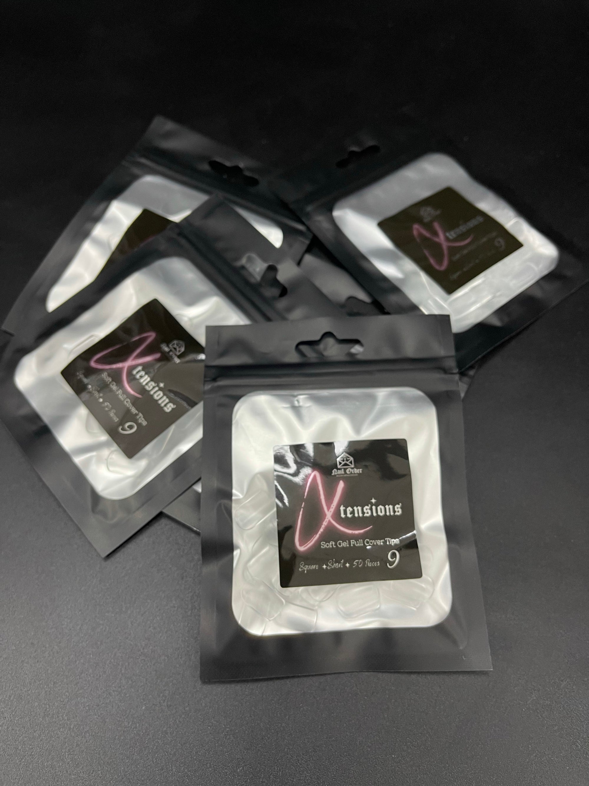 Clear Short Square Refill Bag of Tips (50) - Nail Order