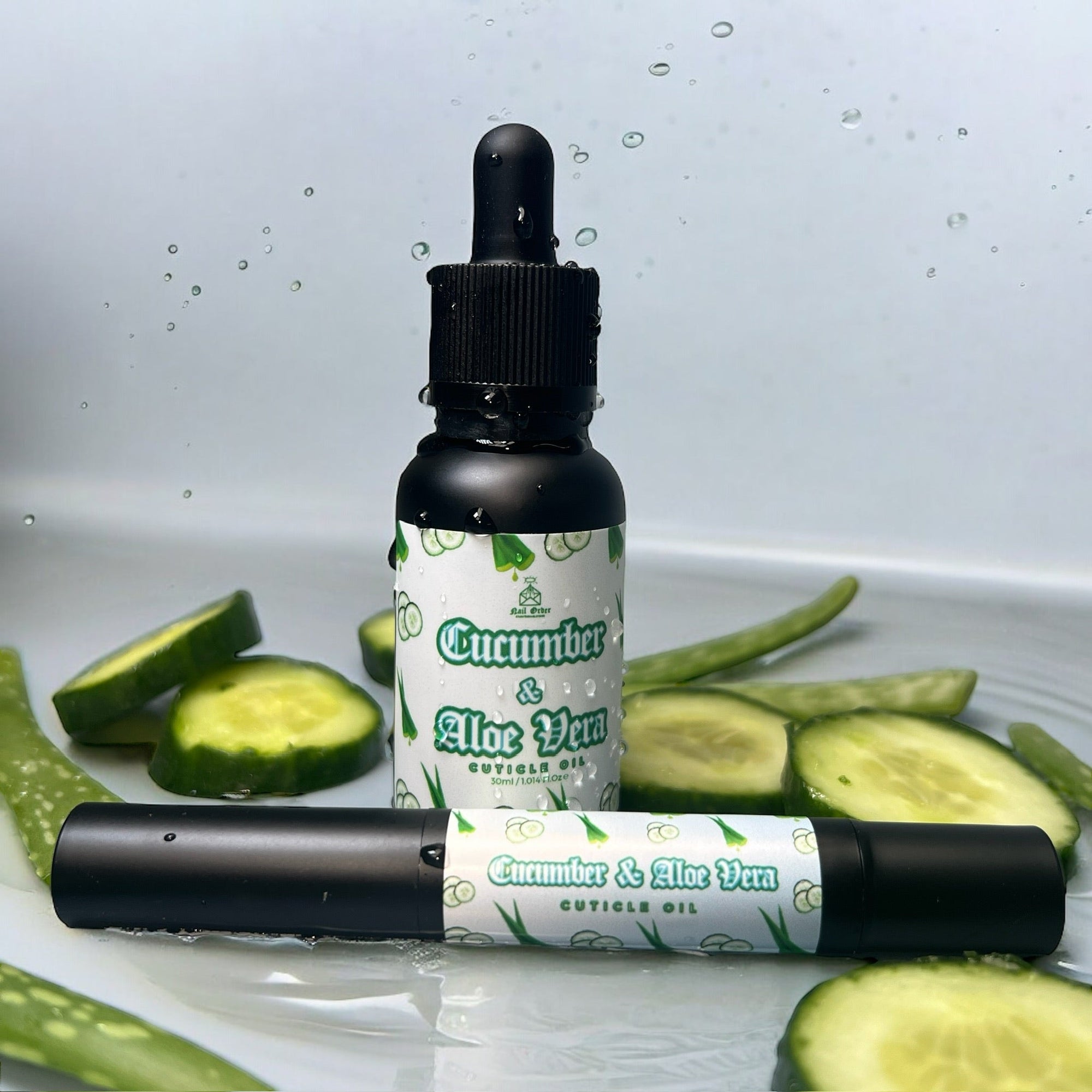 Cucumber & Aloe Vera 30ml Dropper Bottle - Cuticle Cream & Oil