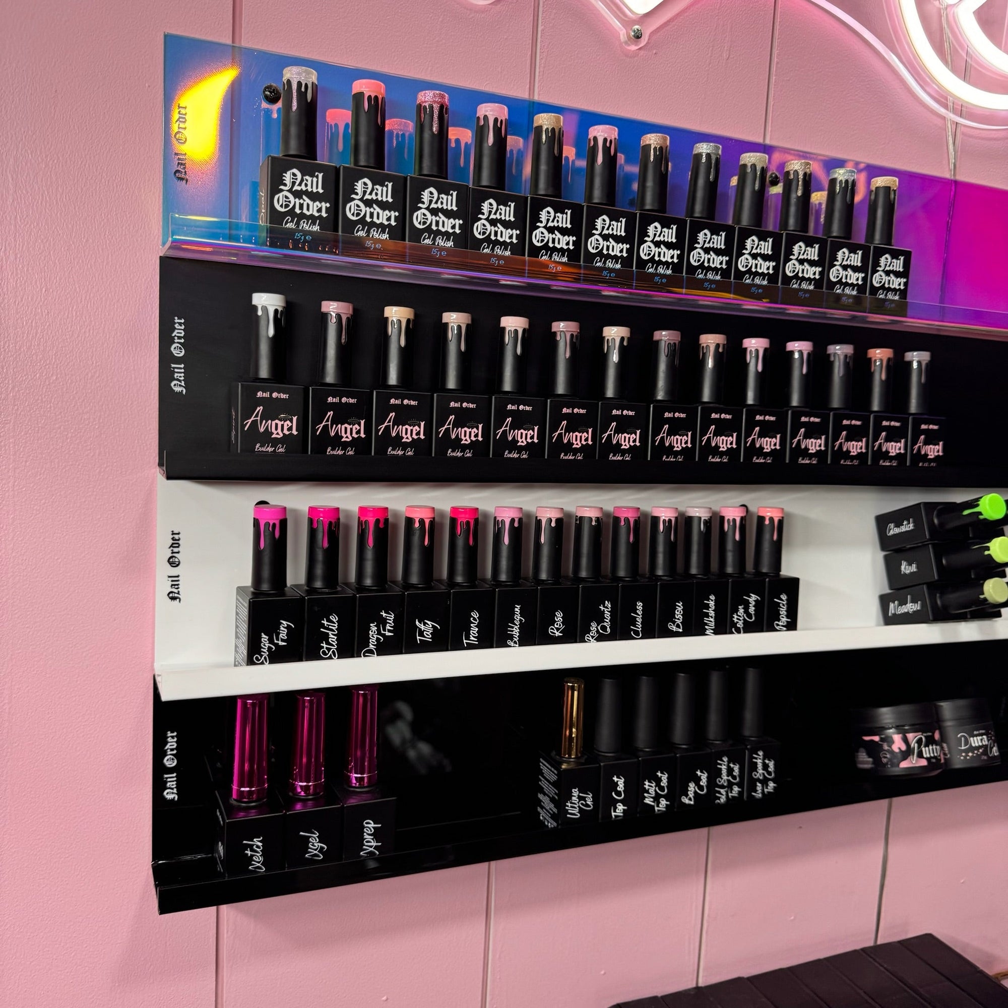 Gel Polish Shelving System (2 sizes and 5 colours)