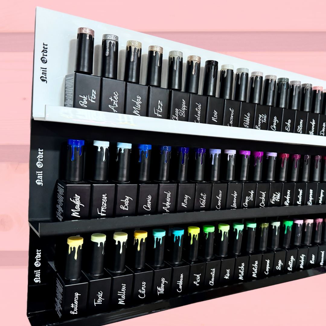 Gel Polish Shelving System (2 sizes and 5 colours)