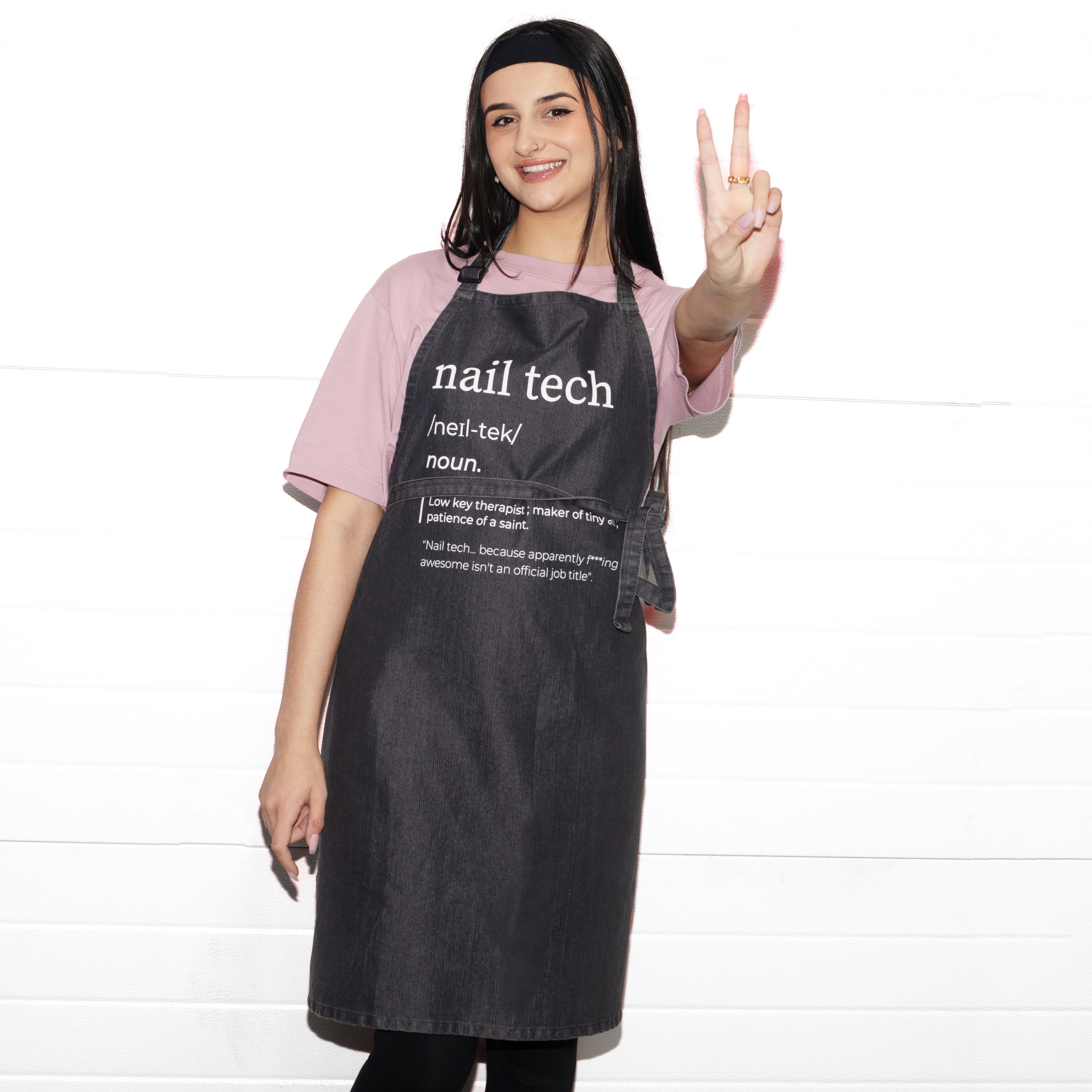 miki先生 ネイルエプロン Nail Tech Apron - Indigo Denim | Nail Order