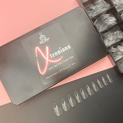 Pre-etched Medium Almond Box Of Full Cover Tips - Nail Order