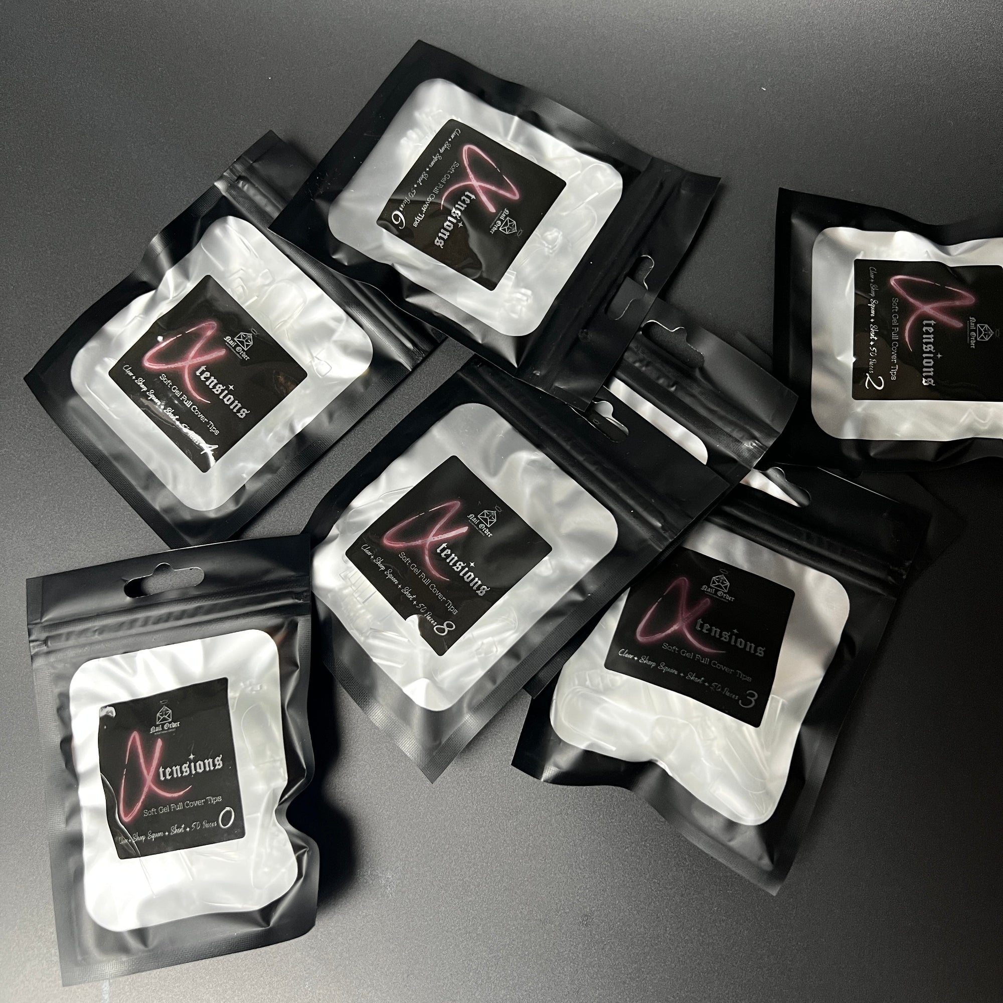 Short Sharp Square Refill Bag Of Tips (50) - Nail Order