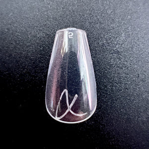 Clear Short Coffin Refill Bag Of Tips (50) - Nail Order