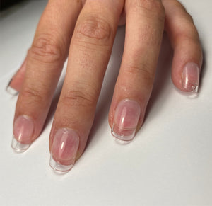 Clear Short Square Box Of Full Cover Tips - Nail Order