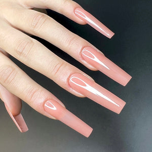 Long Square Tinted Tips - Bestie - Nail Order