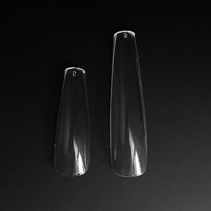 Clear XL Coffin Box Of Full Cover Tips - Nail Order