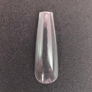Clear Long Coffin Box Of Full Cover Tips - Nail Order